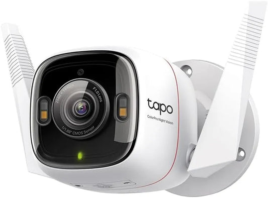 Tapo ColorPro Wi-Fi Outdoor Camera, PoE, Plug-In, C325WB